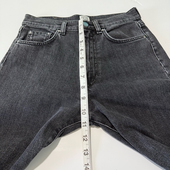 Toteme Twisted Seam Denim Jean Straight Leg Women Size 24 Mid Rise Grey Black - Picture 12 of 16